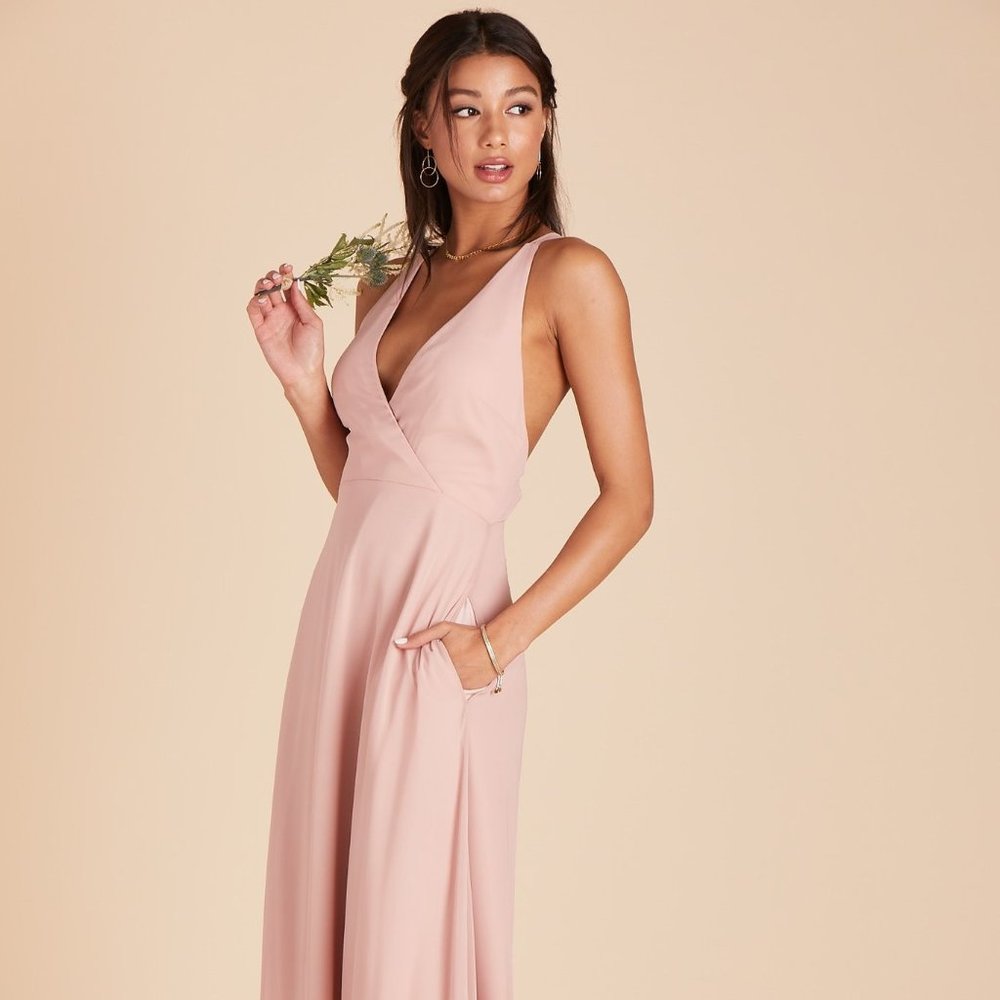 WORN ONCE Moni Convertible Dress M Rose Quartz